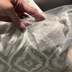 Levtex Home Gray Feather Filled    Decorative Pillow